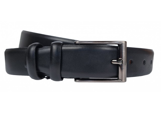 Curea batal barbati, eleganta pentru costum, din piele naturala, Negru, Latime 3.5cm, lungime pana la 180cm - CK84N